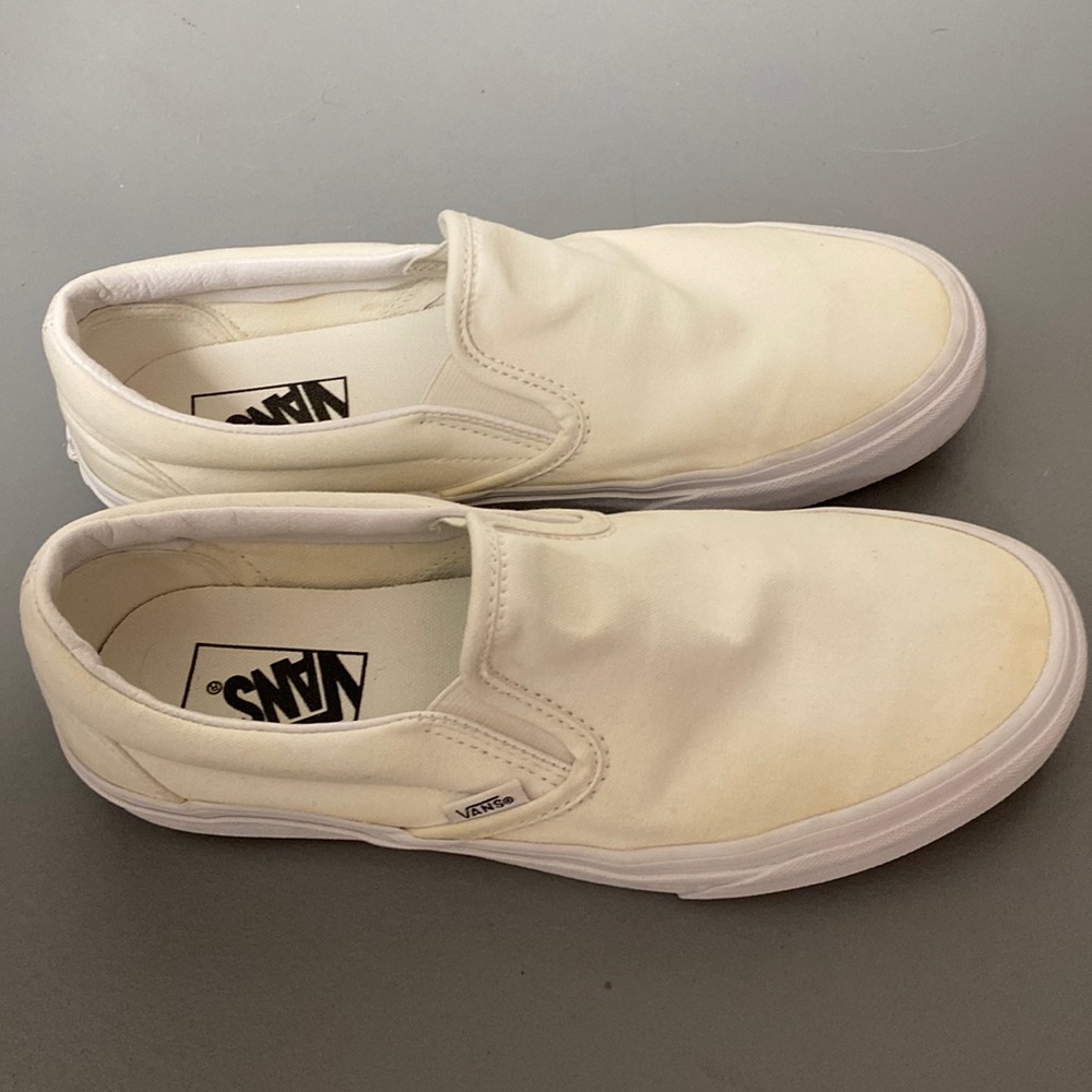Women’s white Vans. Preowned good condition. Refer to photos. Smoke free home.